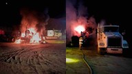Incendian Tractocamiones con Presuntas Bombas Caseras en Acayucan, al Sur de Veracruz
