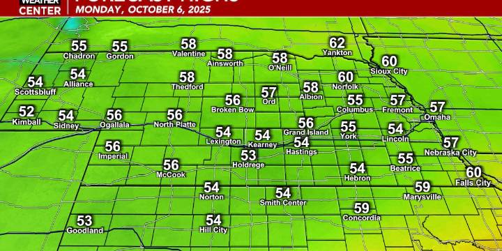 Showers and thunderstorms tonight into tomorrow as cooler temperatures settle in