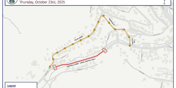 Temporary closure of Ruxton Avenue in Manitou Springs for tree removal