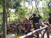 Con apoyo del Gobierno de Playa del Carmen, estudiantes de primaria visitan Xel-Há durante una jornada de aprendizaje y educación fuera del aula