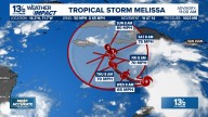 Tropical Storm Melissa forms in the Caribbean on a path toward Haiti