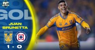 ¡Golazo de Brunetta! Le salió fuego del botín y Tigres abre el marcador vs Cruz Azul