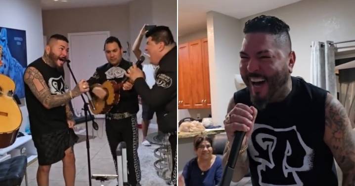 El Chacal sorprende con mariachi en casa: emotivo momento familiar