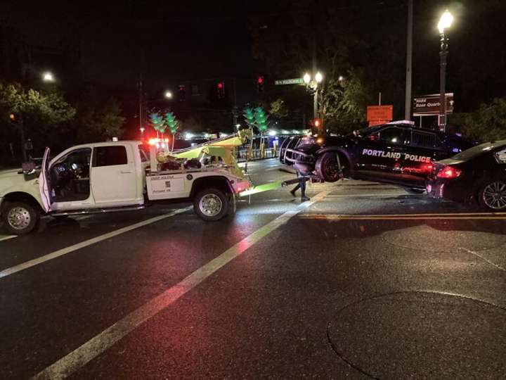 Portland police make arrest, tow car at weekend street takeovers