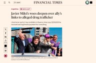 El caso Espert llegó al Financial Times: estalló "una nueva tormenta política" para Milei
