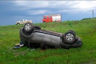 Siniestro vial en la Autovía 14: una familia volcó con su vehículo cerca de Ceibas