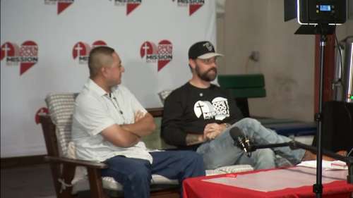Houstonians join 'Conversations on a Bench' at Open Door Mission for honest talks about homelessness, addiction, and mental health