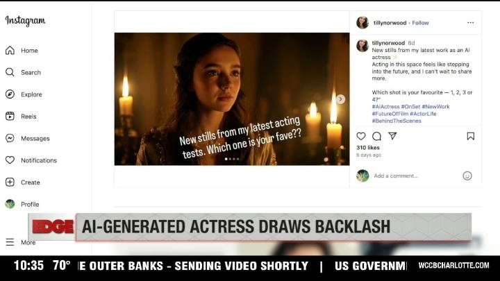 The Edge: AI actress Tilly Norwood stirs up trouble in Hollywood