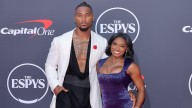 Simone Biles, Jonathan Owens PDA at Bears Game