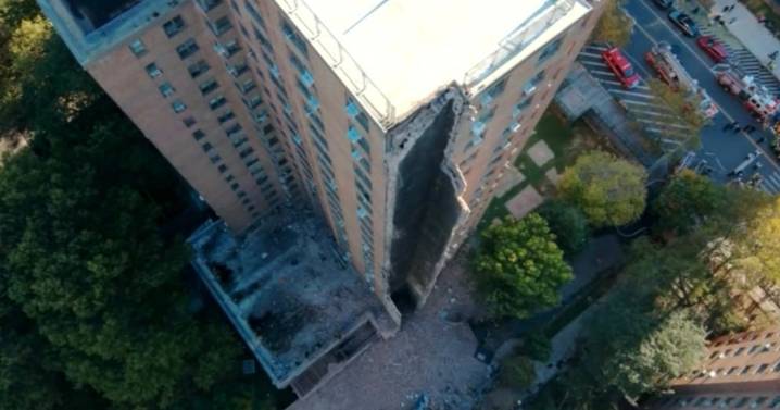 High-Rise Apartment Building Suffers Terrifying Partial Collapse in New York City