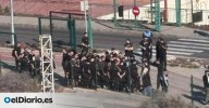 Saludos fascistas, coches dañados y una mujer lesionada: los ultras de Brigadas Alcalaínas provocan disturbios en Gran Canaria