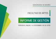 Gestión 2018 Facultad de Artes
