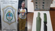 Una mujer intentó agredir con un cuchillo a un fotógrafo en el acto de Milei en Tres de Febrero