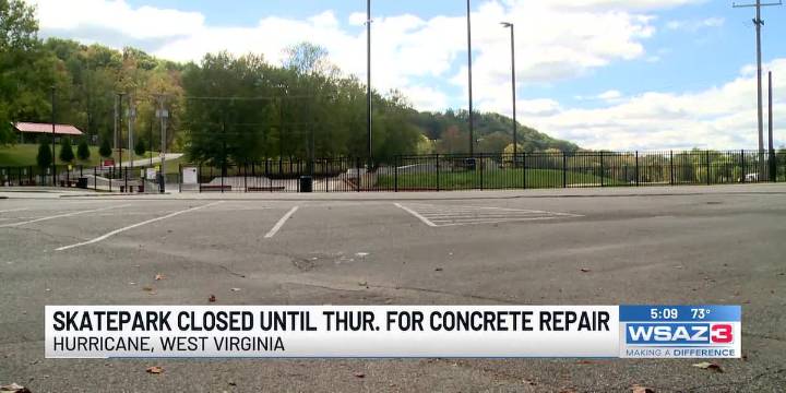 Skatepark closed until Thursday for concrete repair