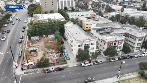 City of Los Angeles investigating alarming trend of homeless encampments forming on private lots, including one in 
Koreatown