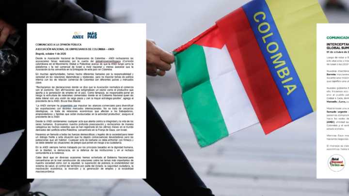 La Andi responde las acusaciones de la Comisión Colombiana en el Movimiento Global a Palestina en medio de tensión por Flotilla Sumud