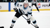 Logan Cooley Explodes For First Period Hat Trick In St. Louis