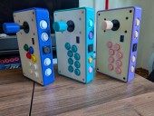 3D-printed mini arcade stick