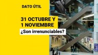 ¿Son feriados irrenunciables el 31 de octubre y el 1 de noviembre?