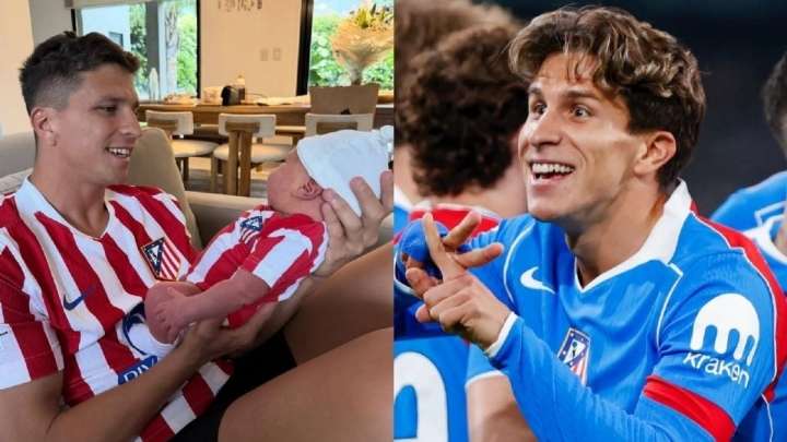 Giuliano Simeone: el tierno gesto del futbolista con su sobrino recién nacido