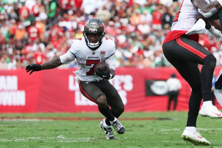 Bucs RB Bucky Irving (foot) on crutches, could miss Week 5