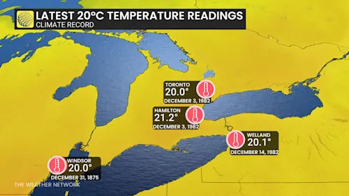 Ontario's last 20°C days are numbered