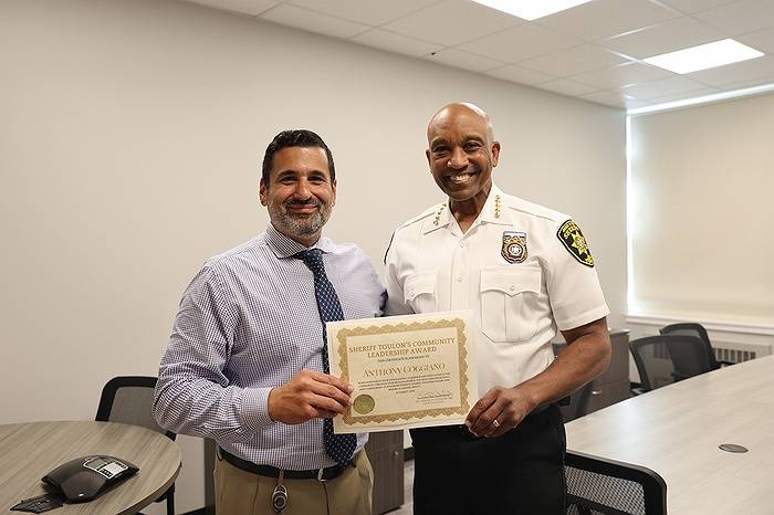 Suffolk County Sheriff Honors Central Islip Principal Anthony Coggiano