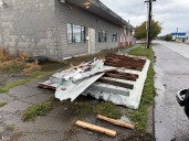 Watch: High winds rip roof off Washington motorcycle shop