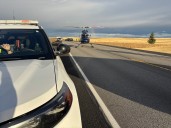 US2 injury crash blocks road east of Davenport, detours in place