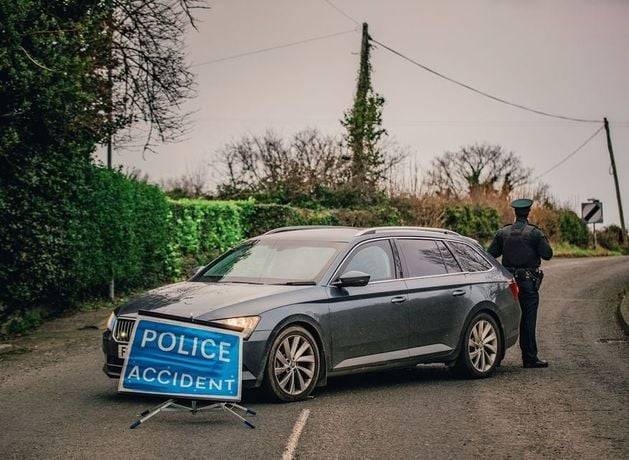 Ballydonaghy Road: Emergency services at scene of crash involving car and lorry in Co Antrim