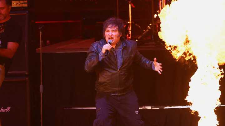 Argentine President Javier Milei rocks out at concert as economy flounders