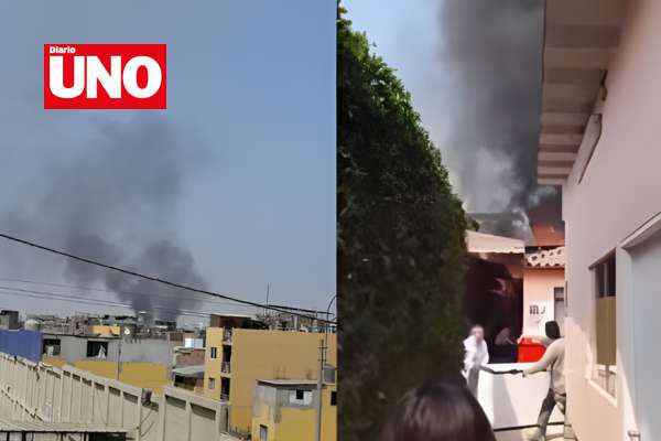 Bomberos evacúan hospital por incendio en casa aledaña al Mogrovejo en Cercado de Lima
