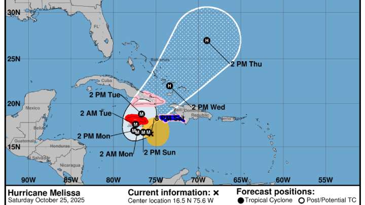 Melissa expected to rapidly intensify into major hurricane in the Caribbean