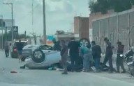 Volcadura en Anillo Periférico Norte deja solo daños materiales