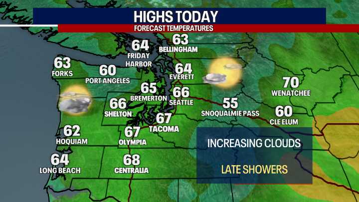 Friday weather will be dry with late showers