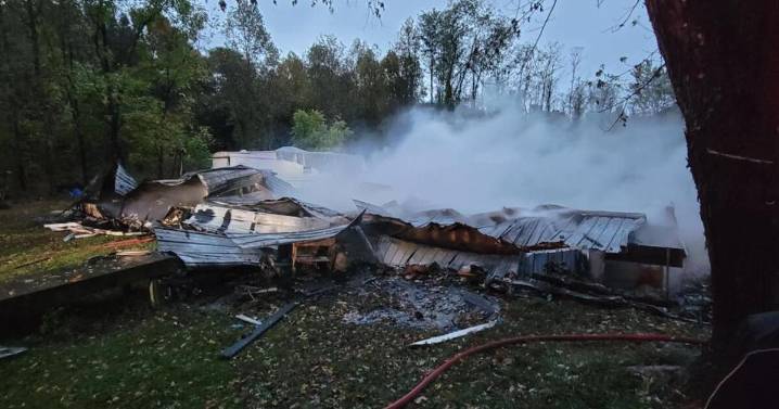 Piney VFD officials say fire destroyed home on Smith Road Monday morning