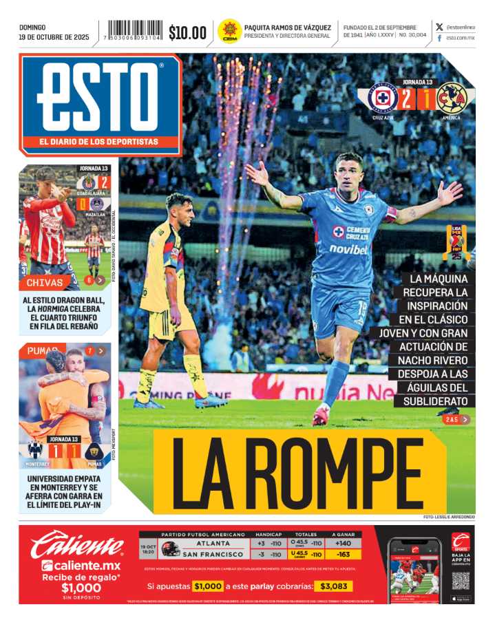 La portada ESTO 19 de octubre de 2025