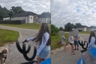 Watch: Woman Points Gun at Family, Dog Walking Down Street, Caught by Her Own Camera