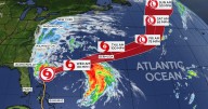 Imelda strengthens into a hurricane off the Bahamas. Maps show its forecast path.