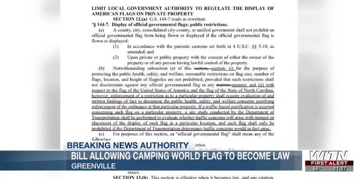 Greenville leaders react to bill that will become law, helping Camping World