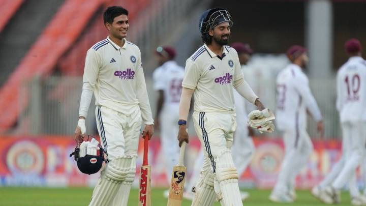 India-West Indies test match day 2: KL Rahul hits a ton as India takes lead, Gill’s inning ends at 50