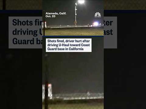 Shots fired, driver hurt after driving U-Haul toward Coast Guard in California