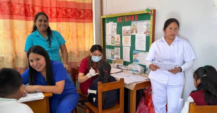 Campaña de salud beneficia a estudiantes de la I.E. “Cristo Rey” de Cocachacra