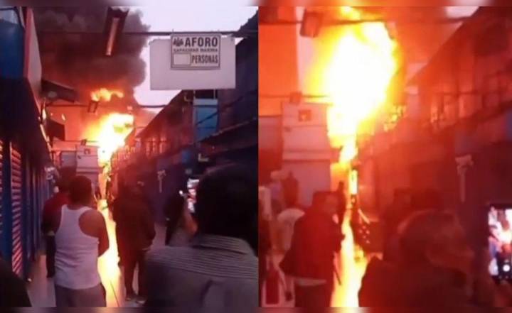 Se registra incendio en galería de jr. Huanta, en Cercado de Lima: al lugar llegan 8 unidades de bomberos