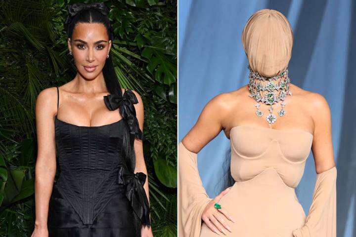 Kim Kardashian Looks Almost Unrecognizable in Face Mask at Academy Museum Gala