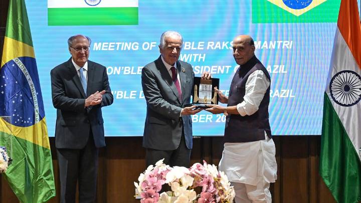 India pitches for supply of Akash missile system to Brazil as Rajnath Singh holds talks with Brazilian Vice