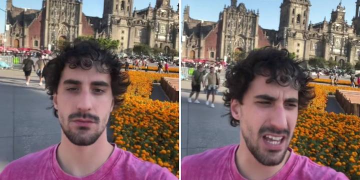 Influencer mexicano enseña a turista en el Zócalo cómo se dice “Día de Muertos” y se vuelve viral: “Nada de Day of the Dead”