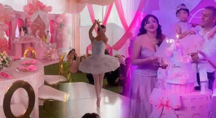 Lesly Castillo NO escatima y realiza OSTENTOSA fiesta para su segunda hija con show de ballet