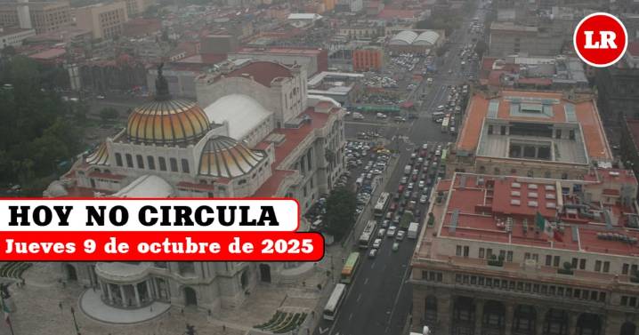 Hoy No Circula jueves 9 de octubre 2025: autos y placas que descansan en CDMX y Edomex