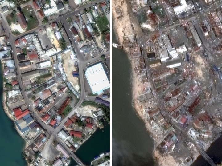 Satellite images taken before and after Hurricane Melissa show the destruction it wreaked on Jamaica